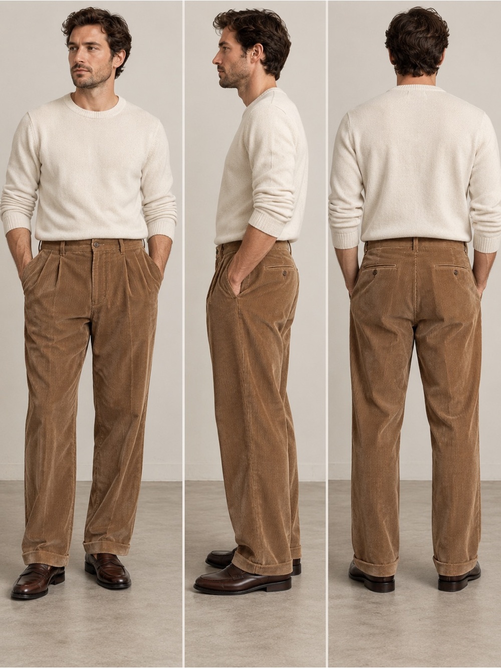 Vintage Brooks Brothers 346 Corduroy Pants Brown W38 L34 - Picture 11 of 11
